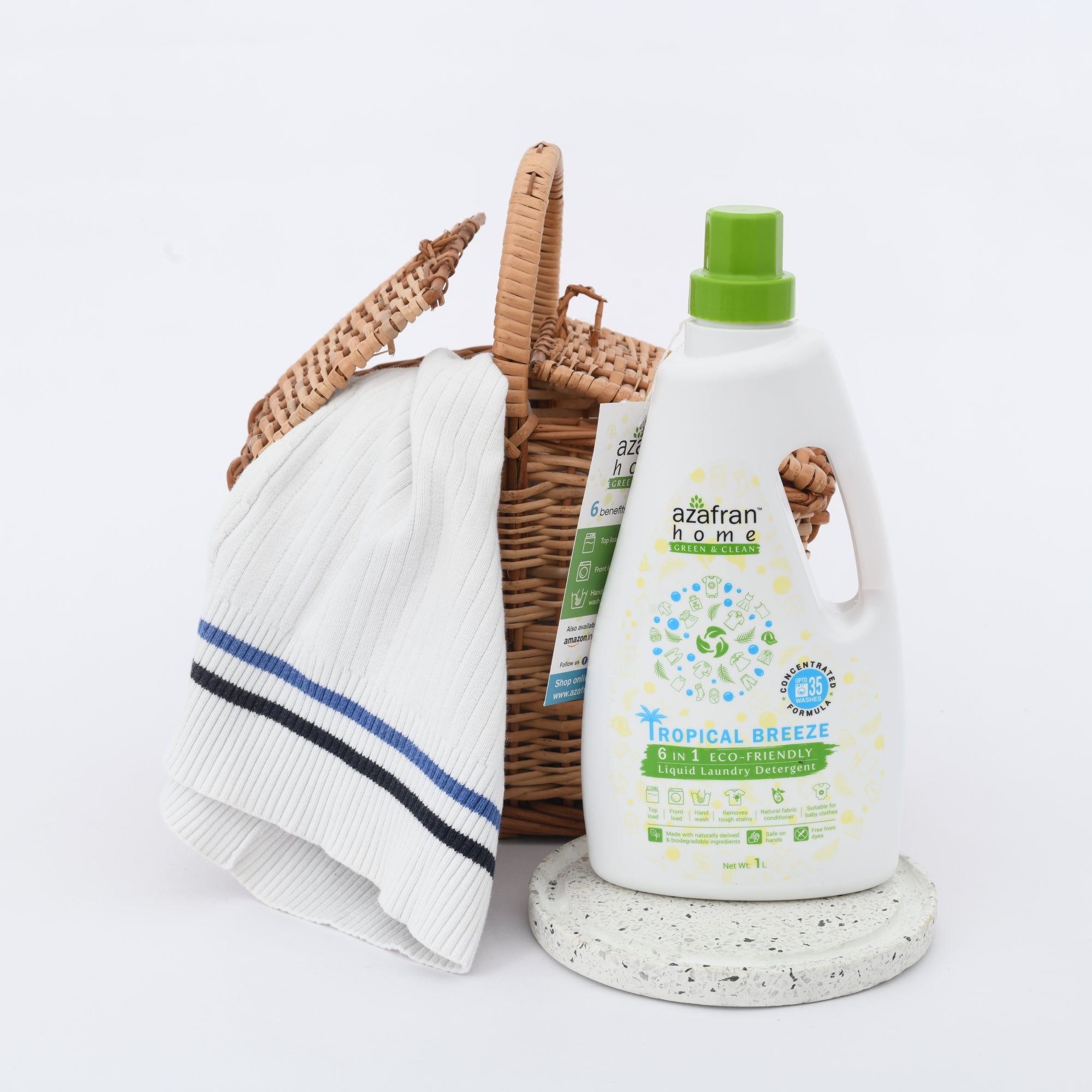 Azafran Liquid Laundry Detergent Bottle of 1 ltr