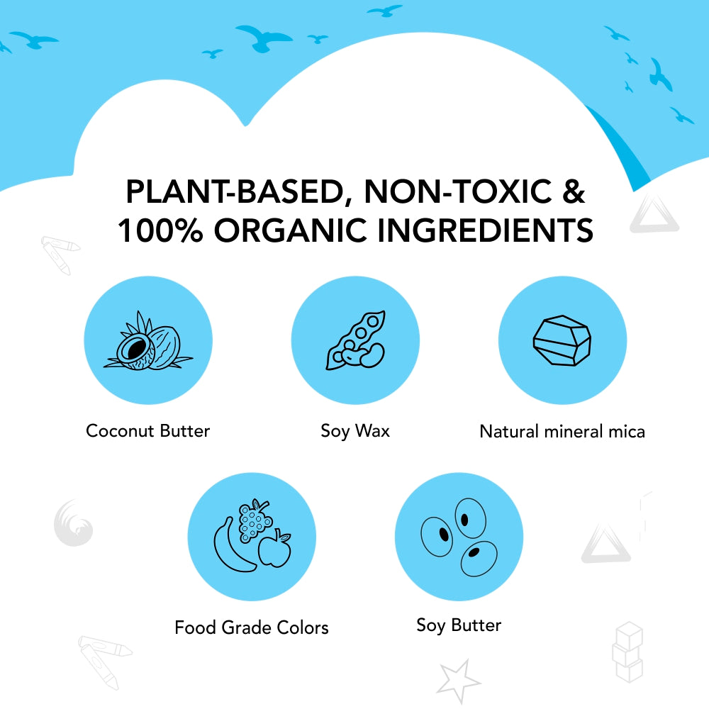 My First Crayon - Baby Boy - 4 Jumbo Washable Block Crayons Colours for kids 12m+