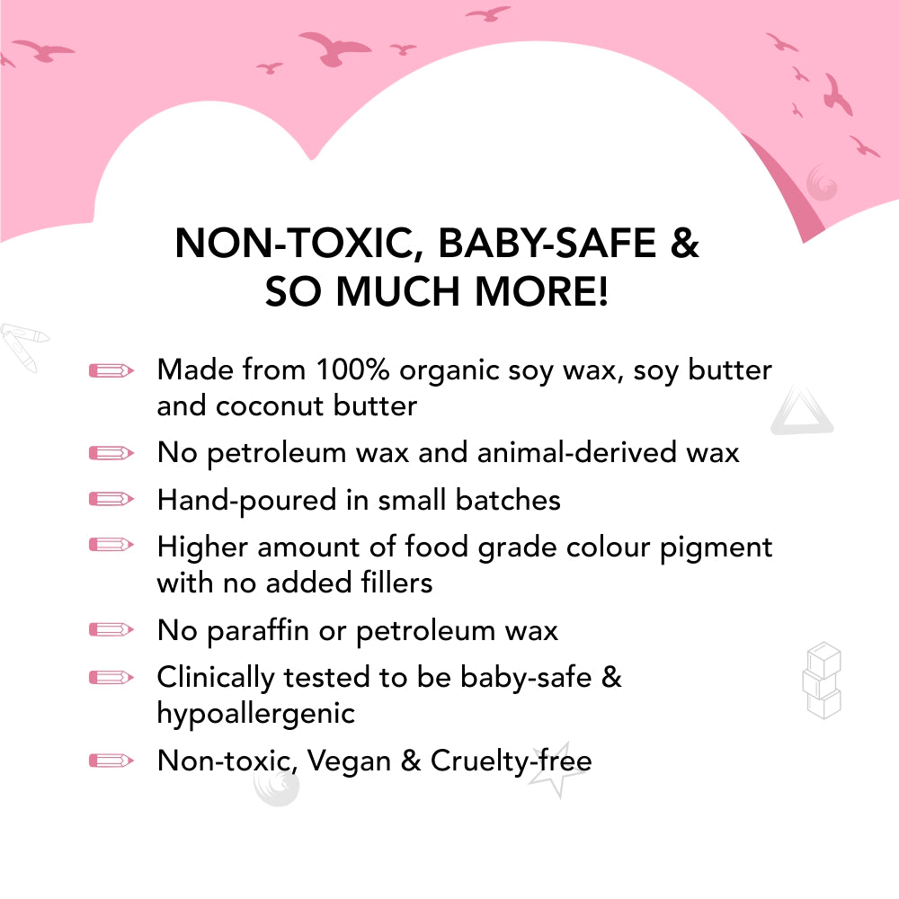 My First Crayon - Baby Girl - 4 Jumbo Washable Block Crayons Colours for kids 12m+