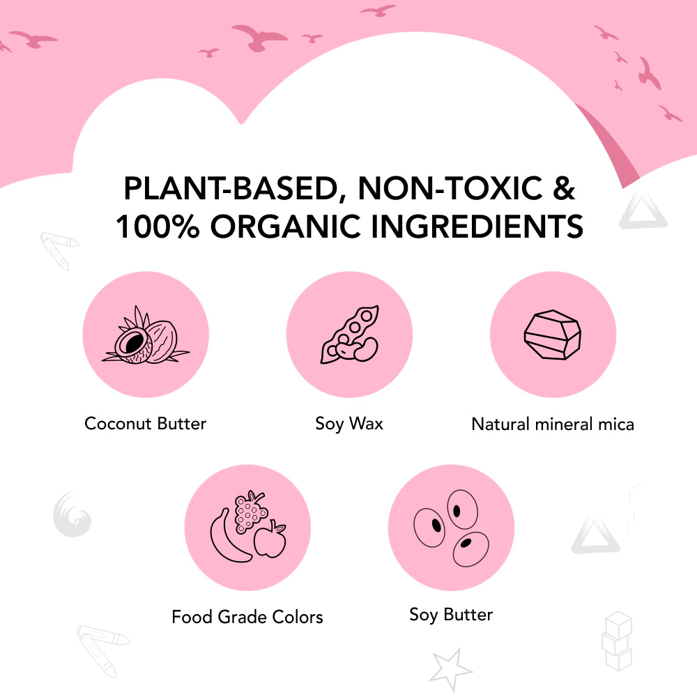 My First Crayon - Baby Girl - 4 Jumbo Washable Block Crayons Colours for kids 12m+