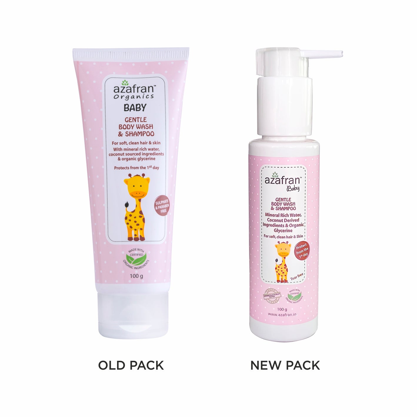 Azafran Organic Baby Gentle Body wash and Shampoo