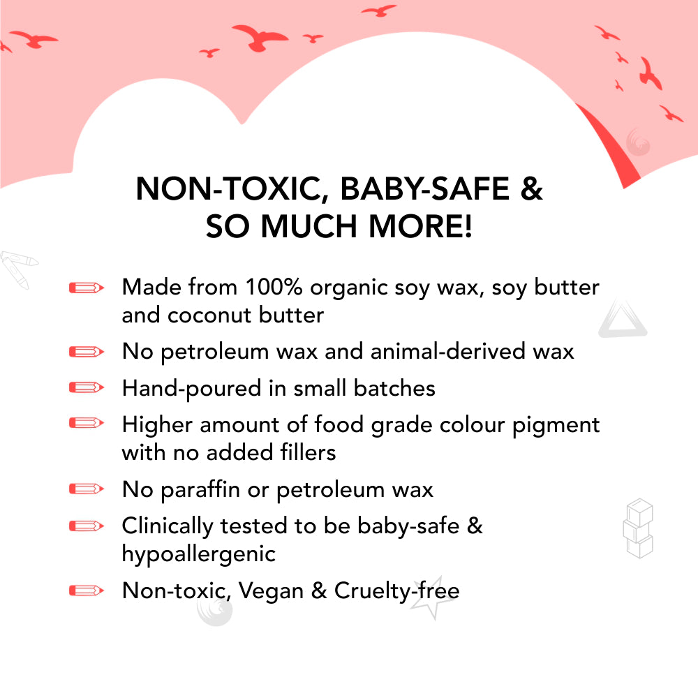 My First Crayon - Christmas Edition - 4 Jumbo Washable Block Crayons Colours for kids 12m+