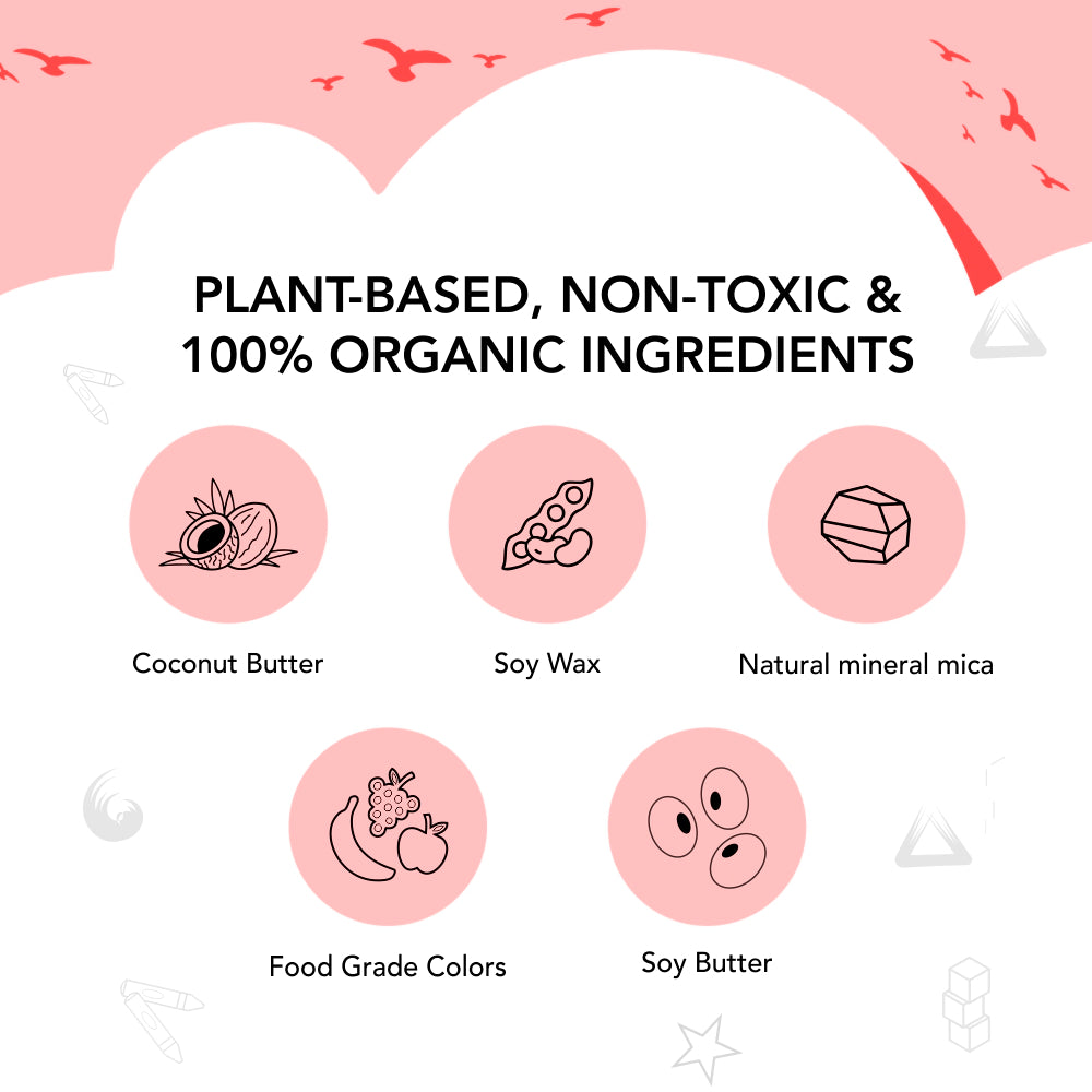 My First Crayon - Christmas Edition - 4 Jumbo Washable Block Crayons Colours for kids 12m+