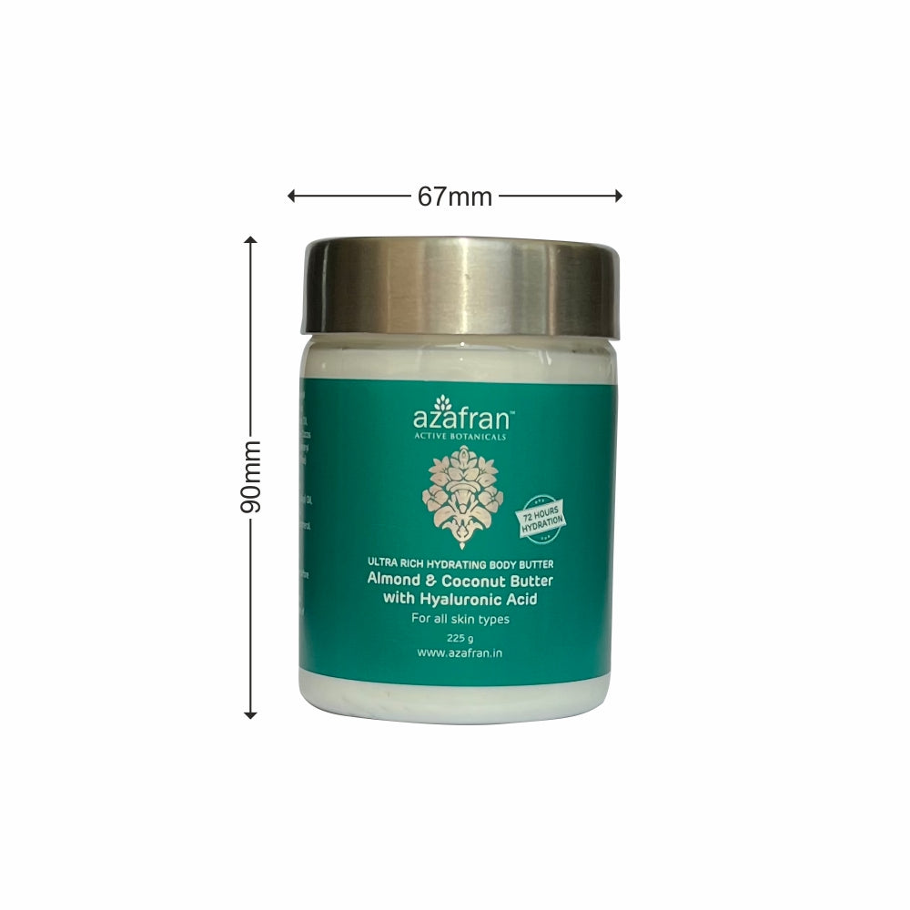 Ultra Rich Hydrating Body Butter - Almond & Coconut Butter with Hyaluronic Acid