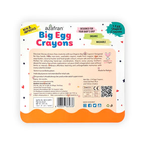 Big Egg Crayon - 3 Egg Shaped Washable Crayons