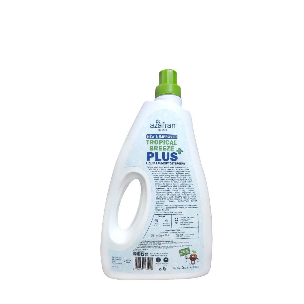 New & Improved Tropical Breeze Plus 8 in 1 Plant Based Liquid Laundry Detergent