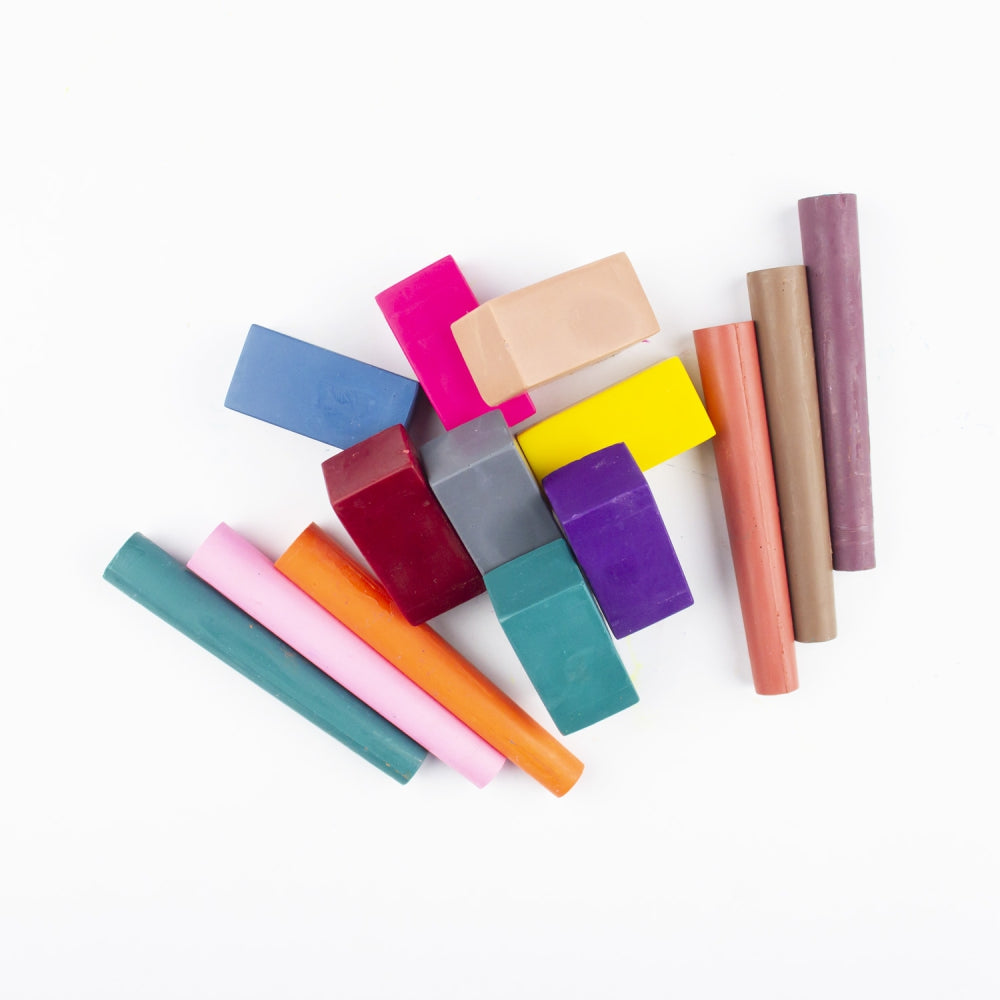 Organic Block & Pencil Crayons (8 Blocks & 6 Pencils)