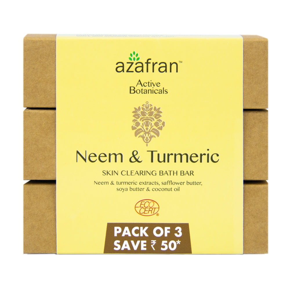 Neem & Turmeric Skin Clearing Bath Bar- Pack of 3