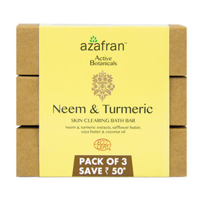 Neem & Turmeric Skin Clearing Bath Bar- Pack of 3