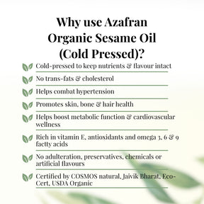 Organic Sesame Oil (Cold Pressed)