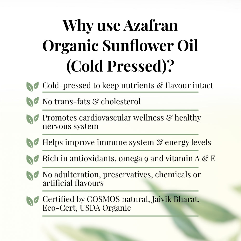 Organic Sunflower Oil (Cold Pressed)