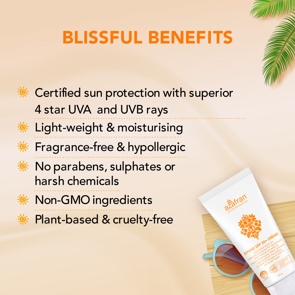 D’fend SPF 30 Non-toxic plant-based sunscreen