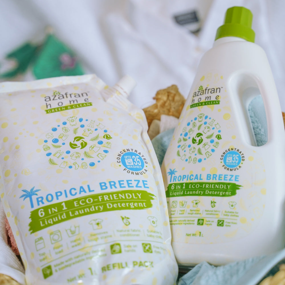 Tropical Breeze 6 in 1 Plant Based Liquid Laundry Detergent (Bottle +