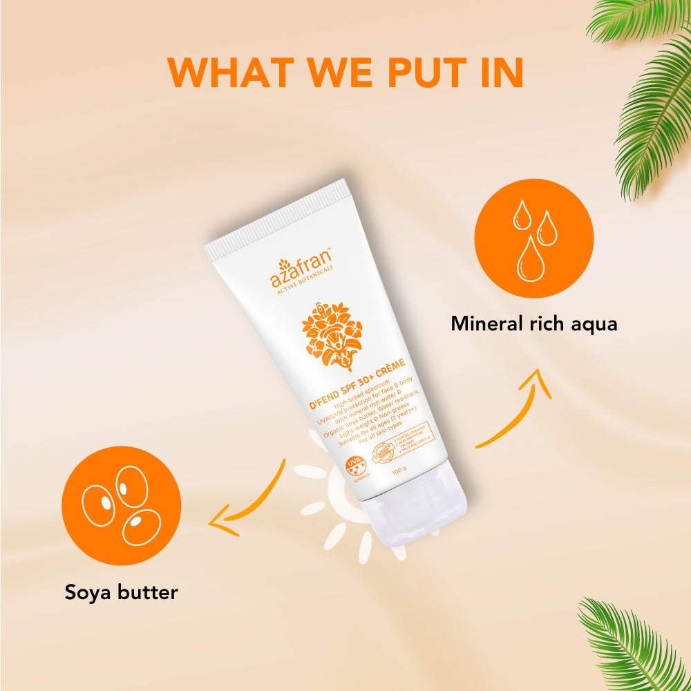 D’fend SPF 30 Non-toxic plant-based sunscreen