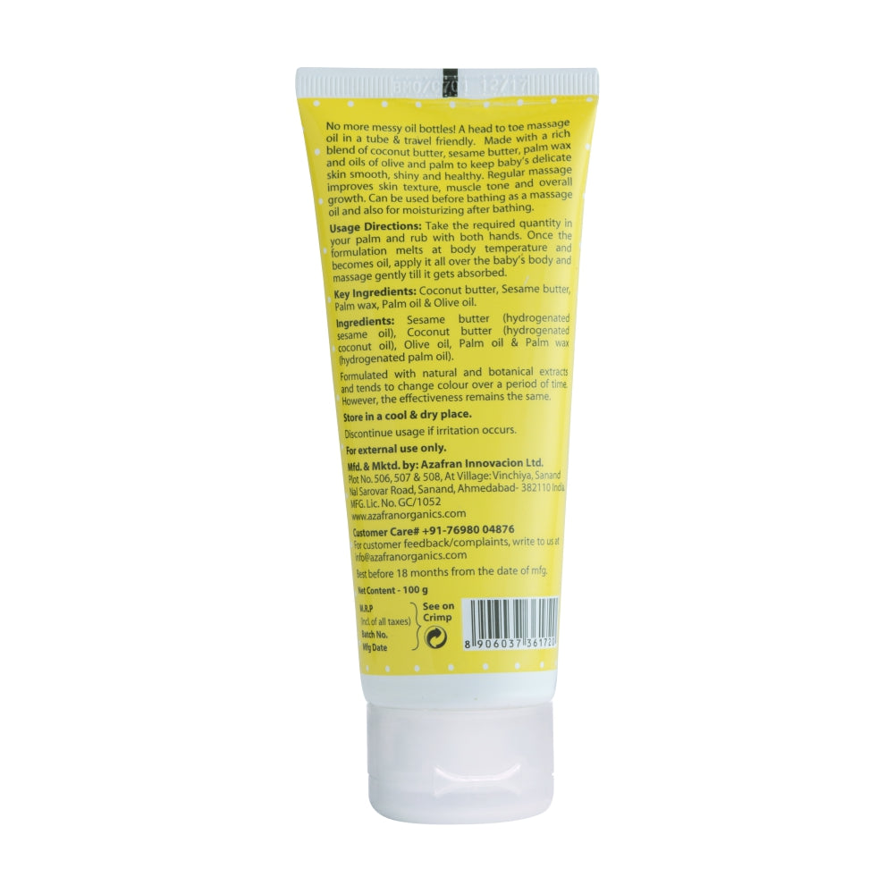 Baby Massage oil in a tube