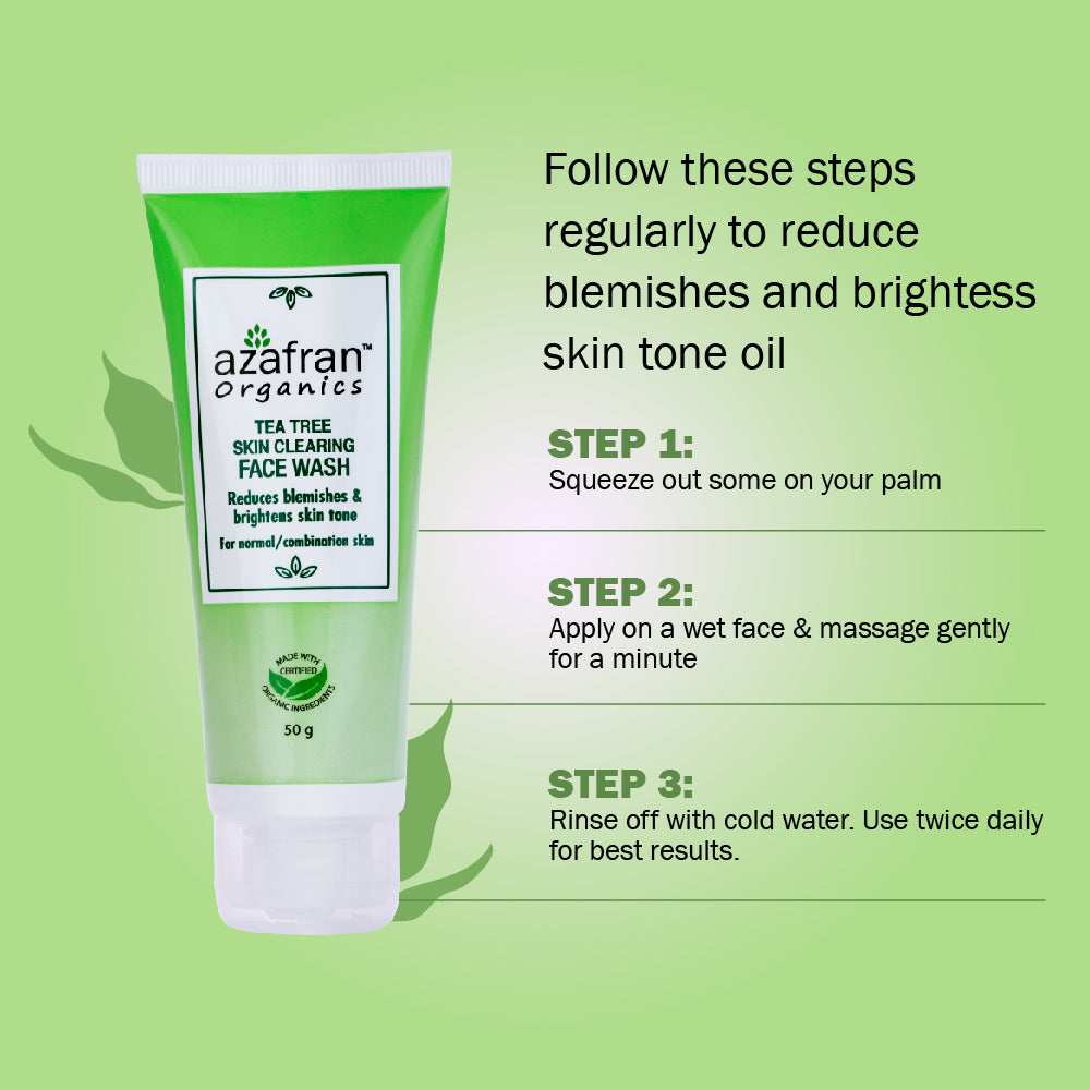 Organic Tea Tree Skin Clearing Face Wash