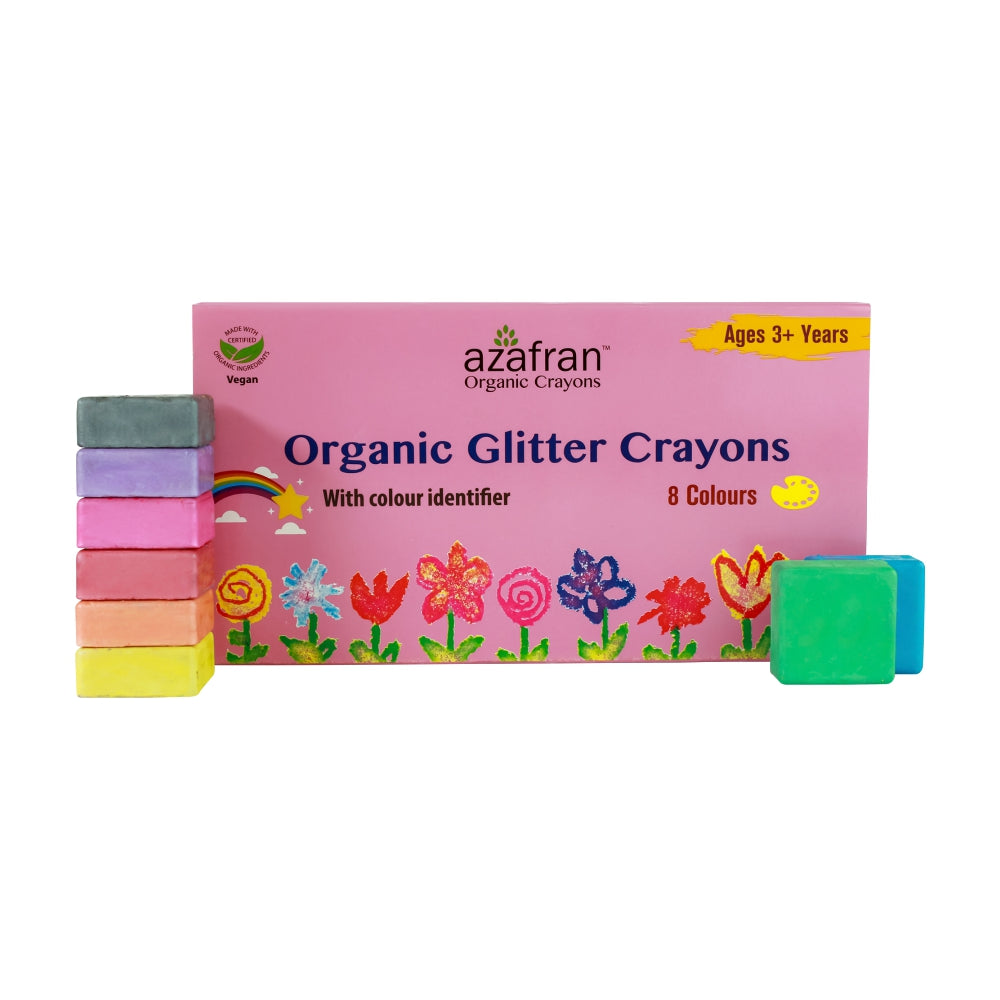 Organic Glitter Crayons(8 Colours)